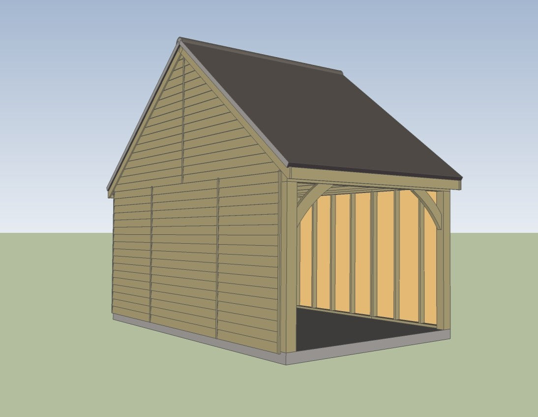 3.0m x 6.0m 1 bay Timber Carriage House Kit