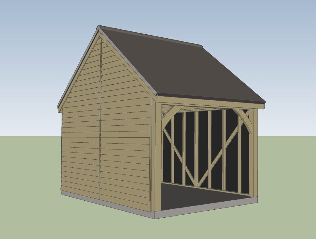 3.0m x 4.8m 1 bay Timber Carriage House Kit