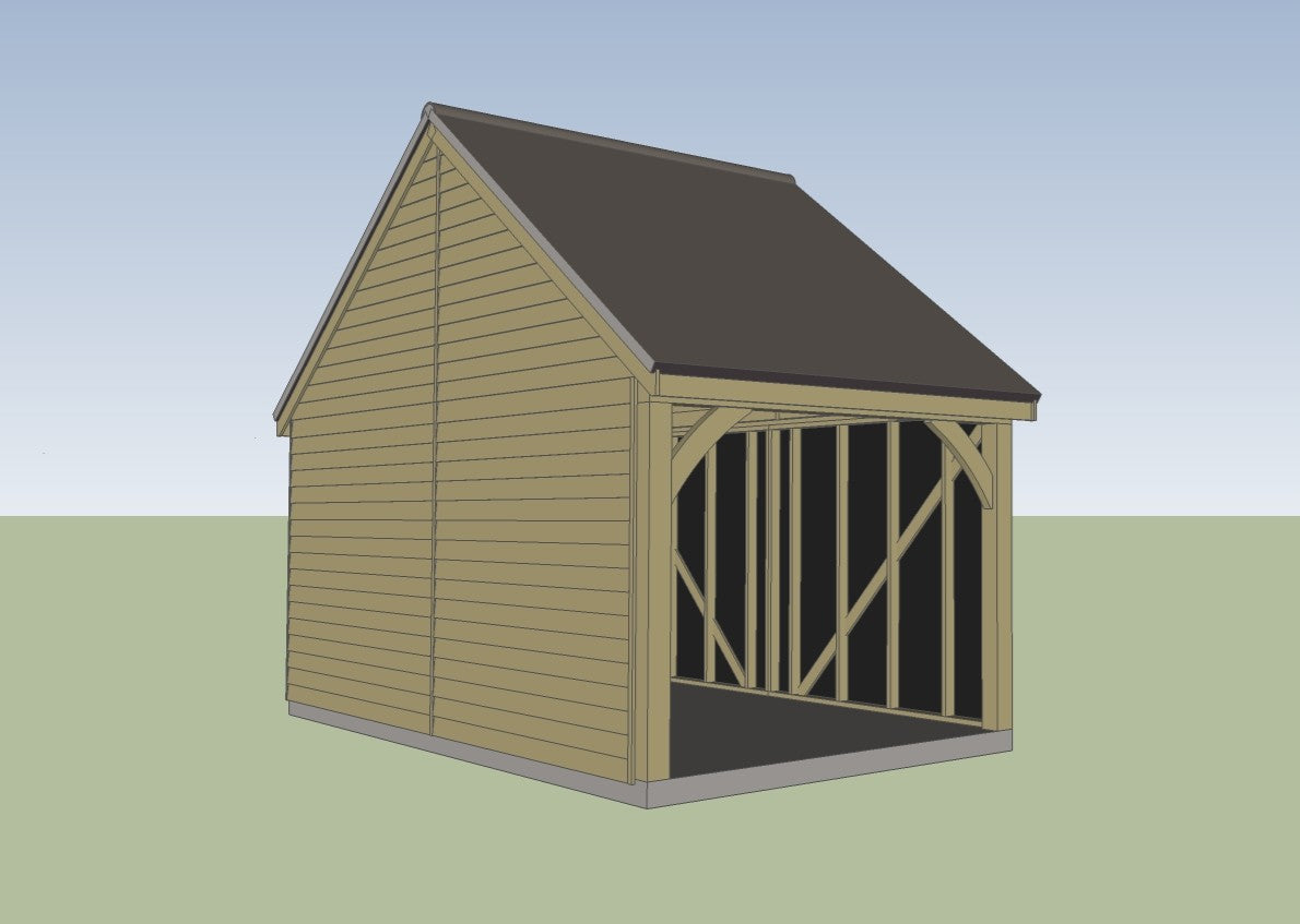 3.0m x 5.4m 1 bay Timber Carriage House Kit