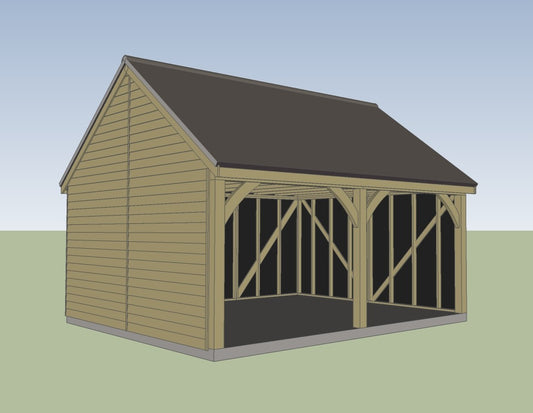 5.4m x 4.8m 2 bay Timber Carriage House Kit