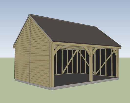 6.0m x 4.8m 2 bay Timber Carriage House Kit